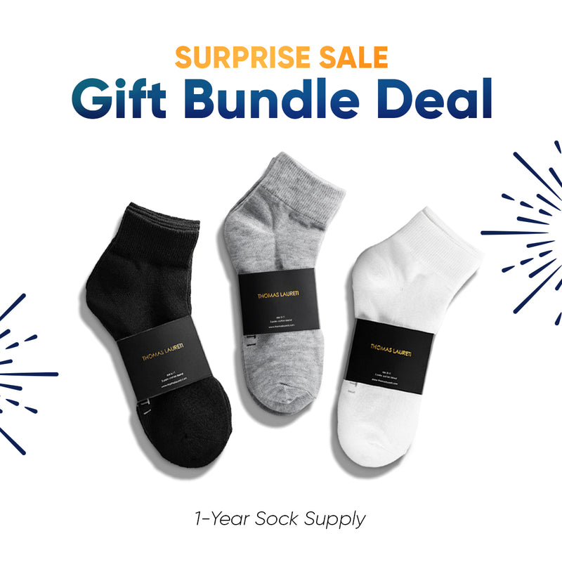 24 PAIRS GIFT BUNDLE ABOVE ANKLE SOCKS ( ASSORTED )